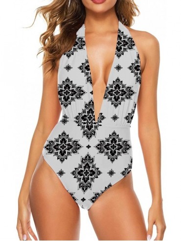 One-Pieces Wooden Ocean Dock in Summer Vacation Res Swimsuit Bathing Suit High Waisted XL - Color 33 - CN190OMGH4A $71.86