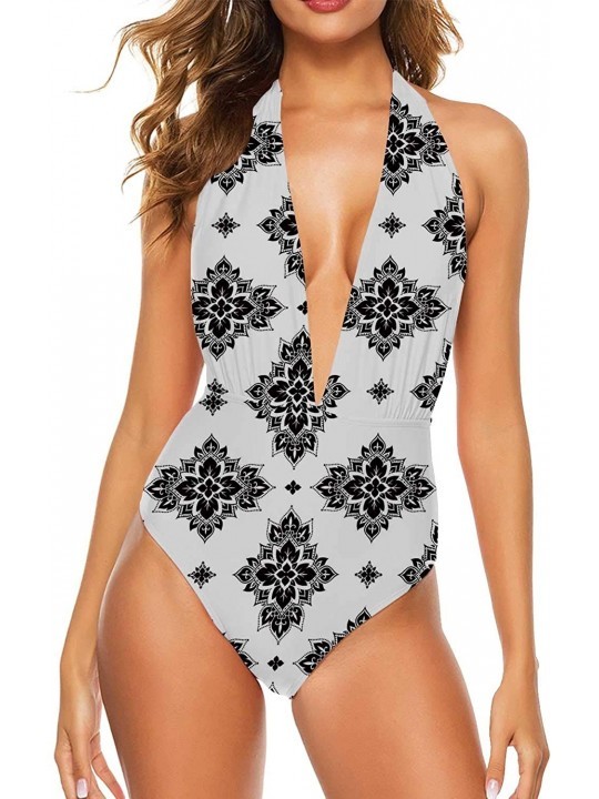 One-Pieces Wooden Ocean Dock in Summer Vacation Res Swimsuit Bathing Suit High Waisted XL - Color 33 - CN190OMGH4A $46.67