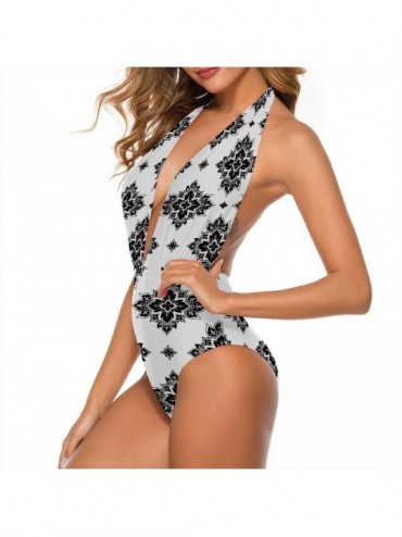 One-Pieces Wooden Ocean Dock in Summer Vacation Res Swimsuit Bathing Suit High Waisted XL - Color 33 - CN190OMGH4A $46.67