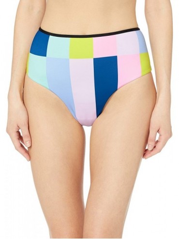 Sets Women's High Waist Hipster Bikini Swimsuit Bottom - Pink//Prism Stripe - CX18K2KCOTA $15.82