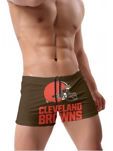 Briefs Men's New York Je-ts Swimwear Trunks Square Leg Boxer Brief Swimsuit Swim Underwear - Cleveland Browns - CZ194R7Z94T $...