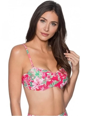 Tops Women's Iconic Twist Bra Sized Bandeau Tankini Top Swimsuit - Honolulu - CN1875UKRHM $88.85