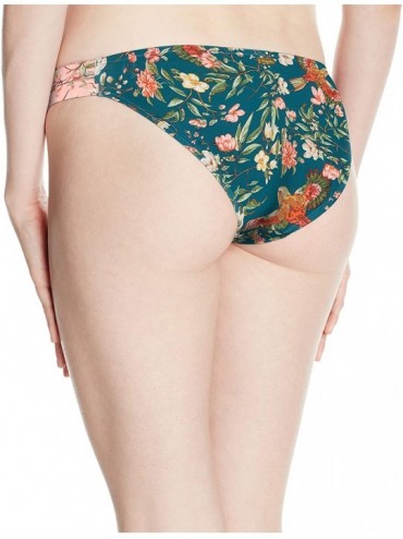 Tankinis Women's Low Rider Mid Rise Bikini Bottom Swimsuit - Paradise Floral Print - CT18ID72HYL $33.82