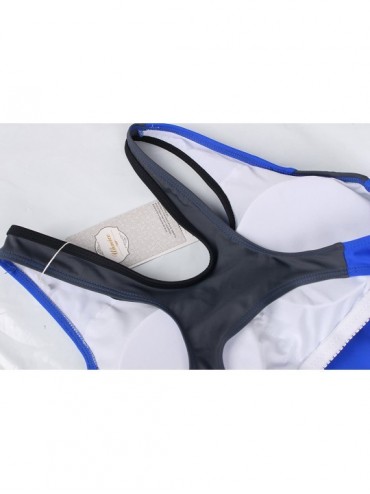 Racing Women Unitard Swimwear Surfing Suit Sports One Piece with Shorts Swimsuit - Blue - CZ1836KTXKY $41.96