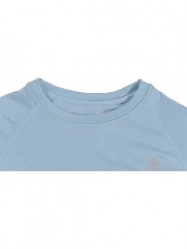 Rash Guards Sun Shirts for Youth Boys Rashguard - Long/Short Sleeve Lightweight Shirt SPF 50+ - Lake Blue - CF198C4HQ0I $20.01