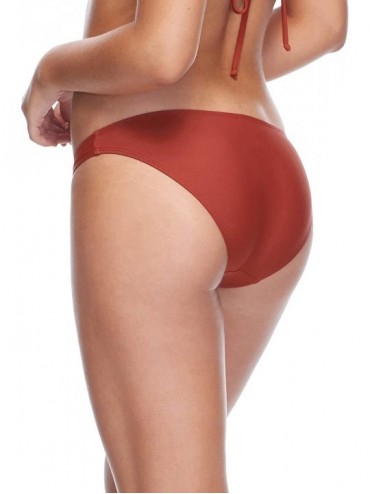 Tankinis Women's Smoothies Basic Solid Fuller Coverage Bikini Bottom Swimsuit - Smoothie Spice - CD18Z05EIAA $20.90