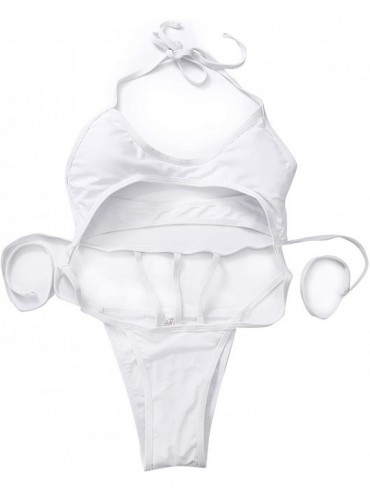Sets Women Two Piece Swimsuits Ruffled Strappy Bikini Set Multitudinous Bathing Suits - A Style(white) - CY18W58ACSH $13.57