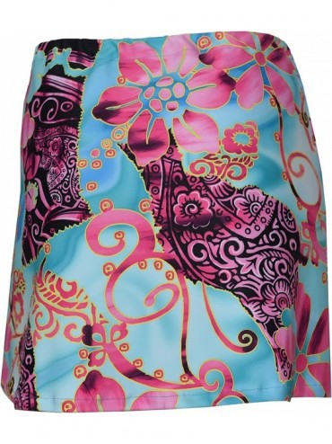 Cover-Ups Women UV Swim Rash Guard Cover Up Skirts Yoga Active Workout - Skyblue Pink - C818CG8A48D $19.23