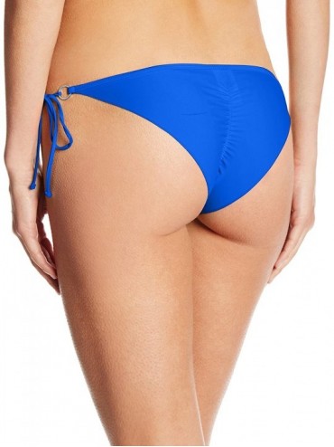 Bottoms Women's Smoothies Brasilia Solid Tie Side Cheeky Bikini - Smoothies Abyss - CH11OK297RD $45.63