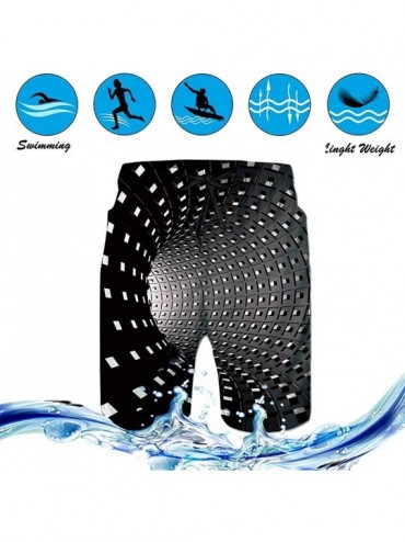 Board Shorts Mens Swim Trunks 3D Print Quick Dry Swimwear Summer Casual Athletic Beach Short Bathing Suits with Pockets - Swi...