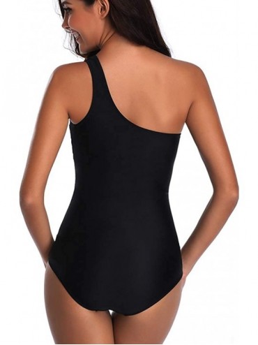 One-Pieces One Piece Monokinis Off-Shoulder Mesh Swimsuit Swimwear - Black Dot - CZ18QQGSKTU $28.84