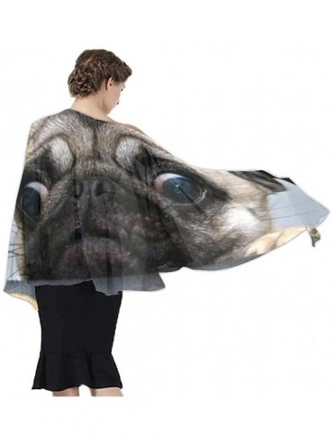 Cover-Ups Women Fashion Shawl Wrap Summer Vacation Beach Towels Swimsuit Cover Up - Funny Dog Humor Pug - CQ190HI3R53 $21.31