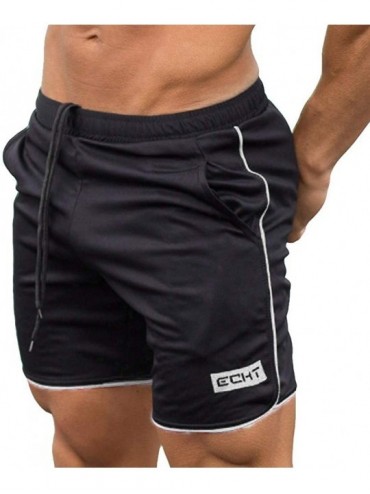 Trunks Men's Summer Shorts Sports Classic Fit Athletic Training Bodybuilding Workout Short Pants - White - C018T0XXQ6M $39.17