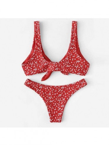 Sets Women's Sexy Push Up Bikini Triangle Liner Bra Bathing Suit Bathing Suit Fluorescent Colors Beach Swimwear Y02 red - CW1...
