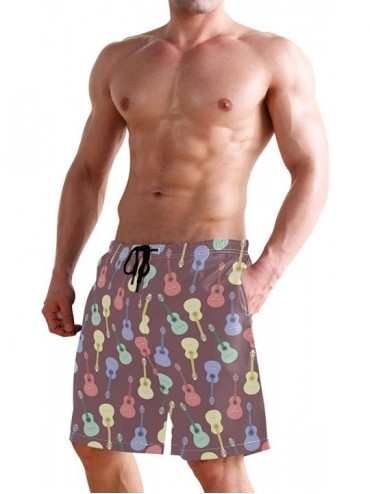 Board Shorts Men's Swim Trunks Japanese Cherry Blossom with Mount Fuji Quick Dry Beach Board Shorts with Pockets - Guitar Mus...
