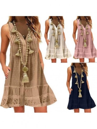 Cover-Ups Lace Cocktail Party Evening Swing Dress Beach Sundress for Summer - C6199XRRO2U $20.76