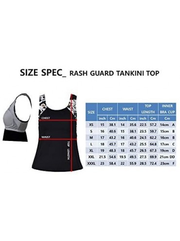 Rash Guards Women Plus Size UPF50+ Swim Tankini Sleeveless Bra Top Rash Guard - Navy With Jade Violet - C8186A80UXE $31.65