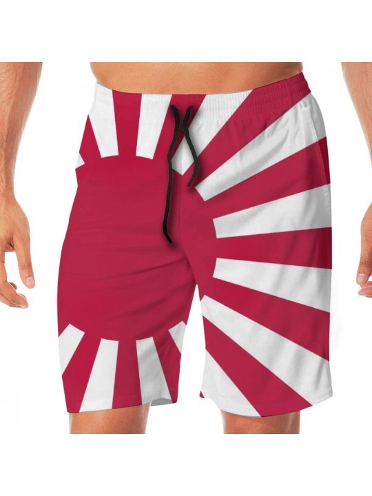 Board Shorts Men's Active Athletic Performance Shorts with Pockets Japan Navy Rising Sun Flag - CF18TC6MWNU $18.48